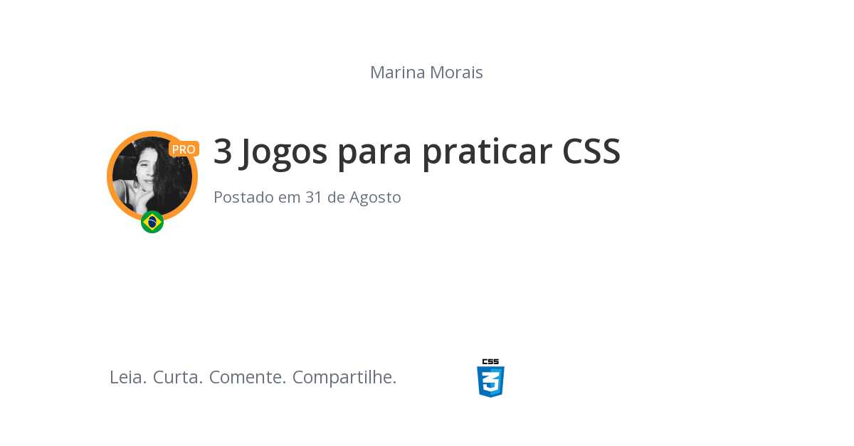 3 Jogos para praticar CSS
