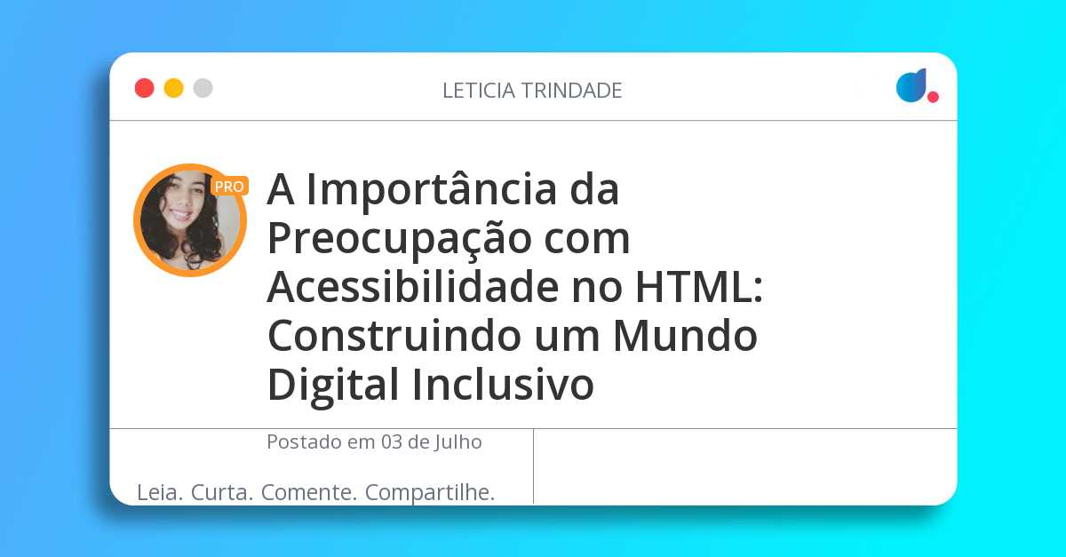 A Import ncia Da Preocupa o Com Acessibilidade No HTML Construindo Um A import ncia da preocupa o com acessibilidade no html construindo um
