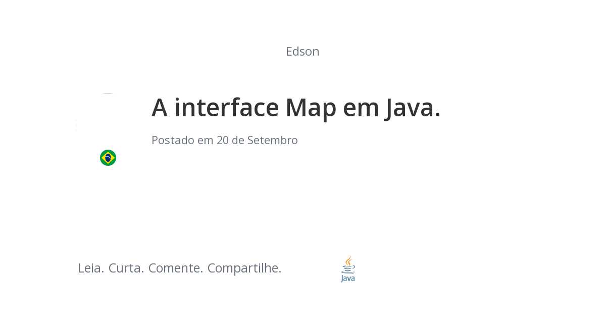A interface Map em Java.