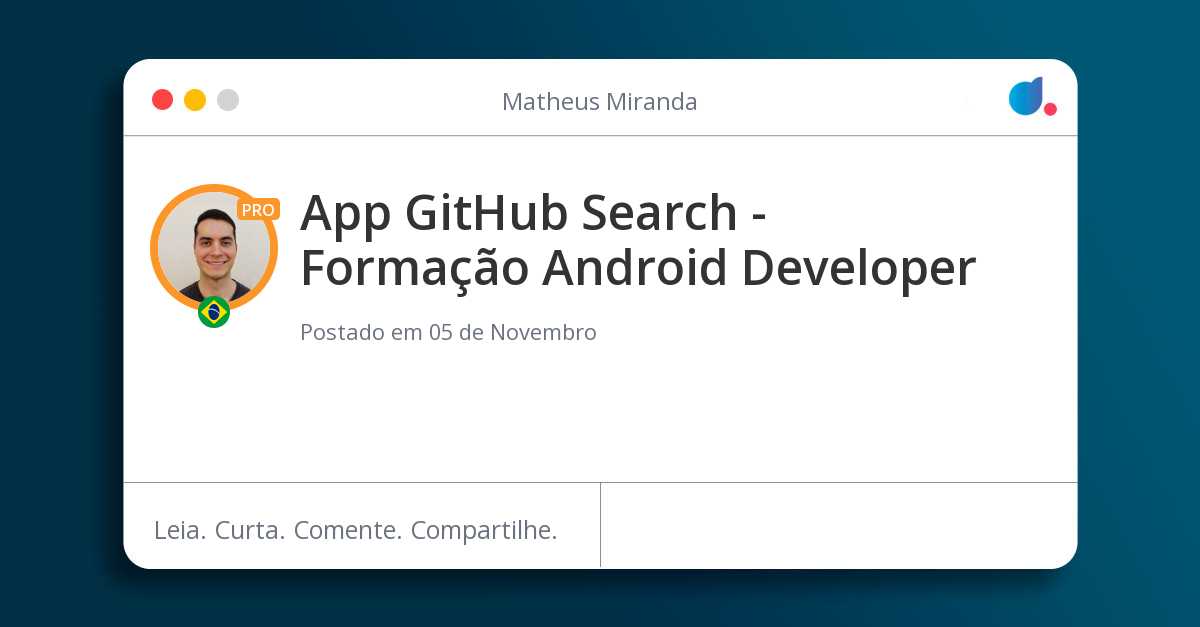App GitHub Search - Formação Android Developer