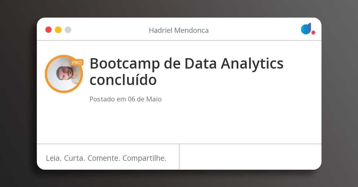 Bootcamp de Data Analytics concluído