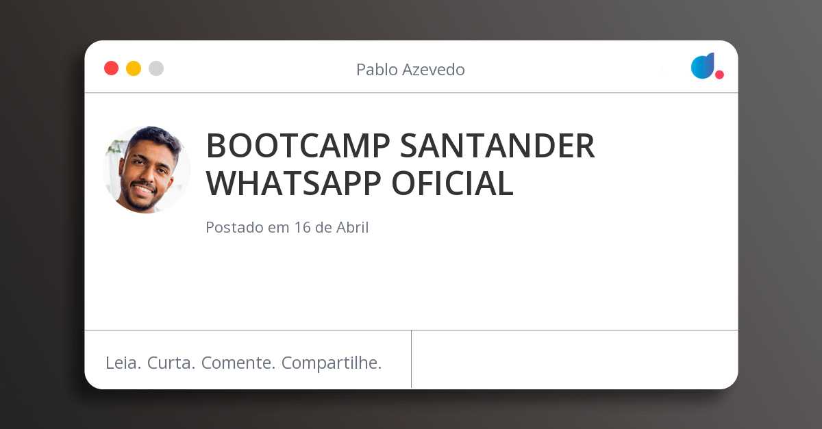 BOOTCAMP SANTANDER WHATSAPP OFICIAL