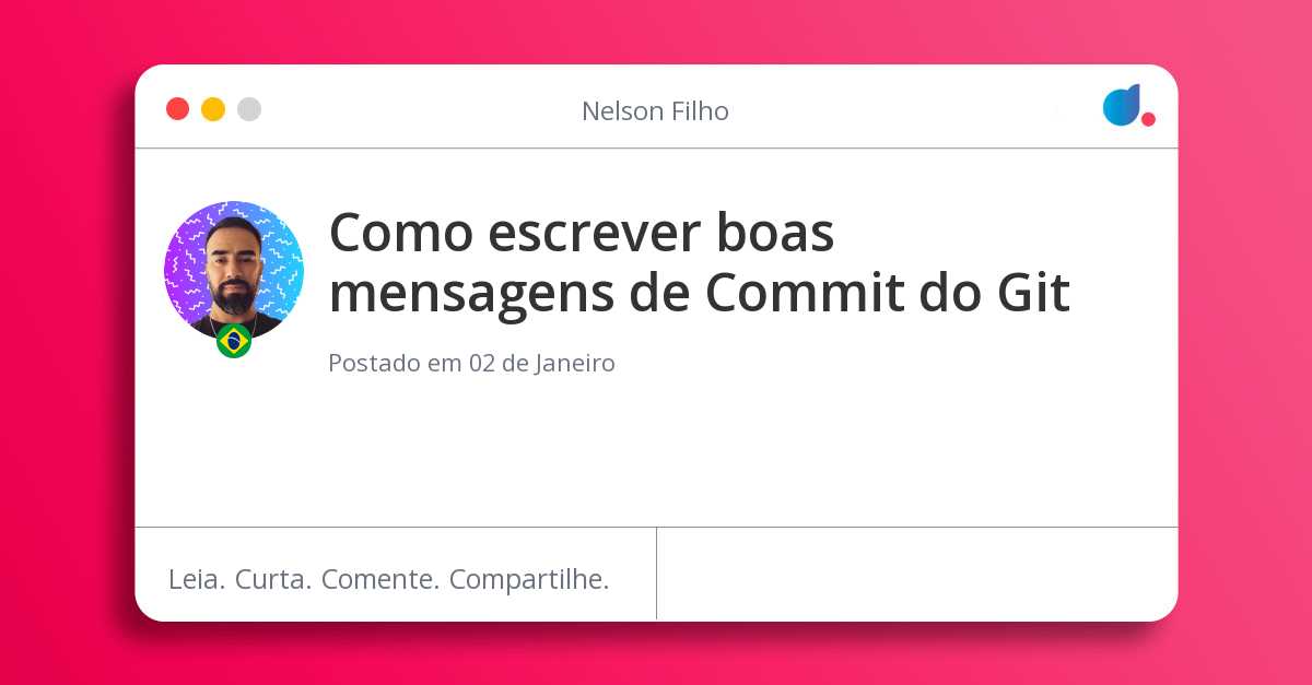 Como escrever boas mensagens de Commit do Git