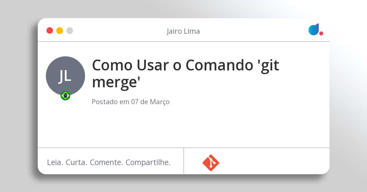 Como usar o comando git merge 