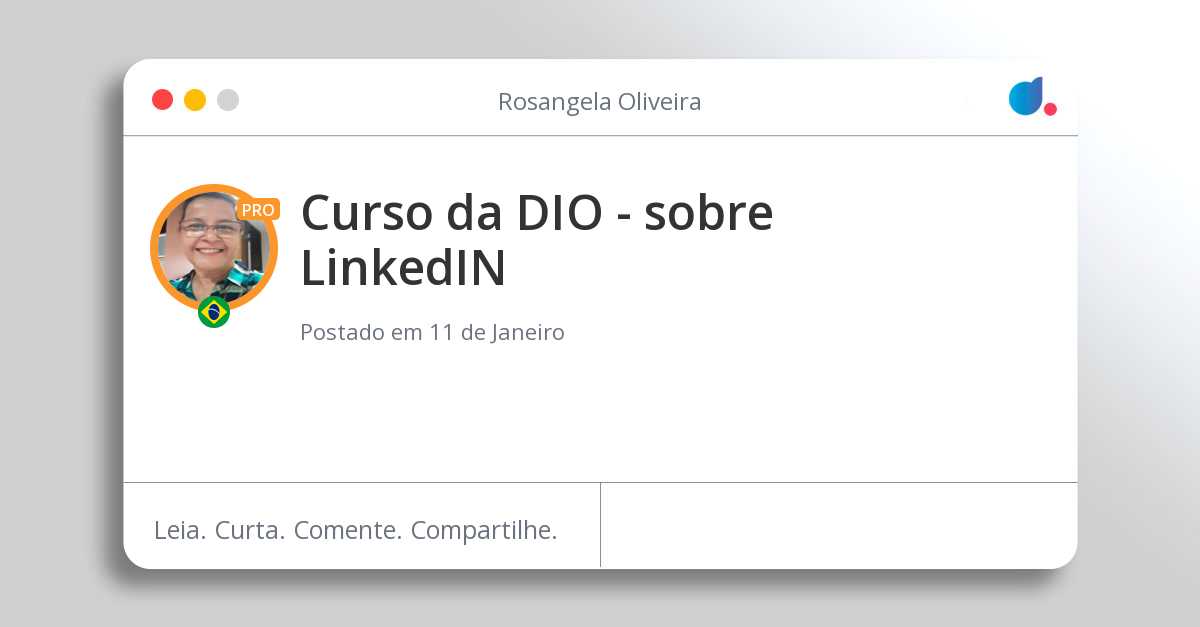 Curso da DIO - sobre LinkedIN