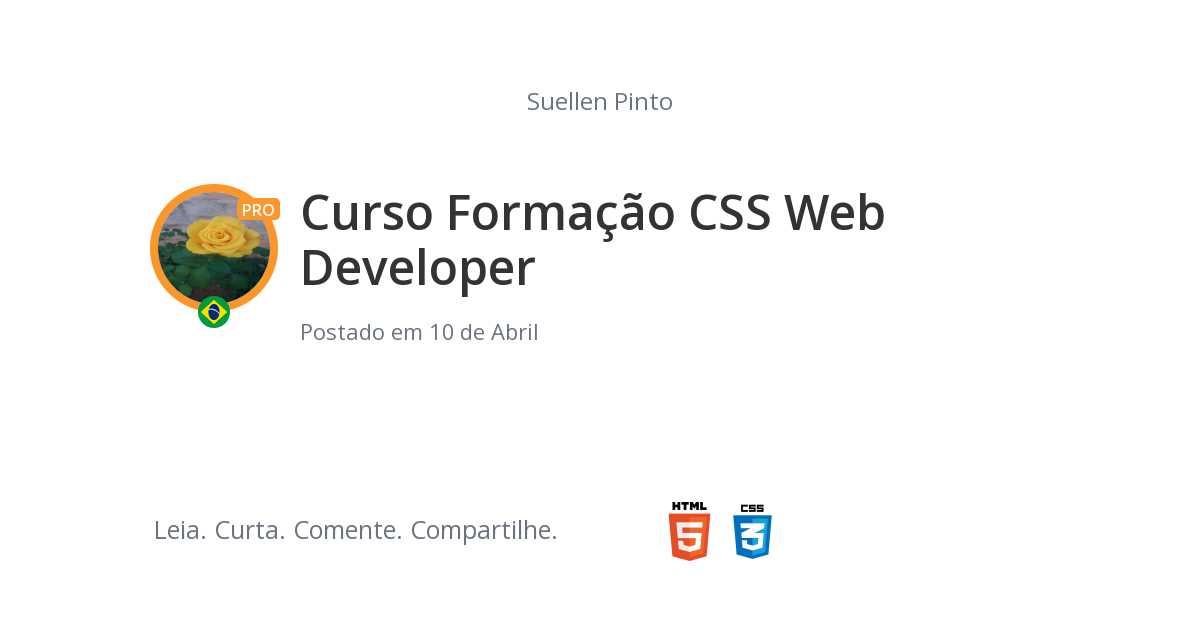 Curso Formação CSS Web Developer