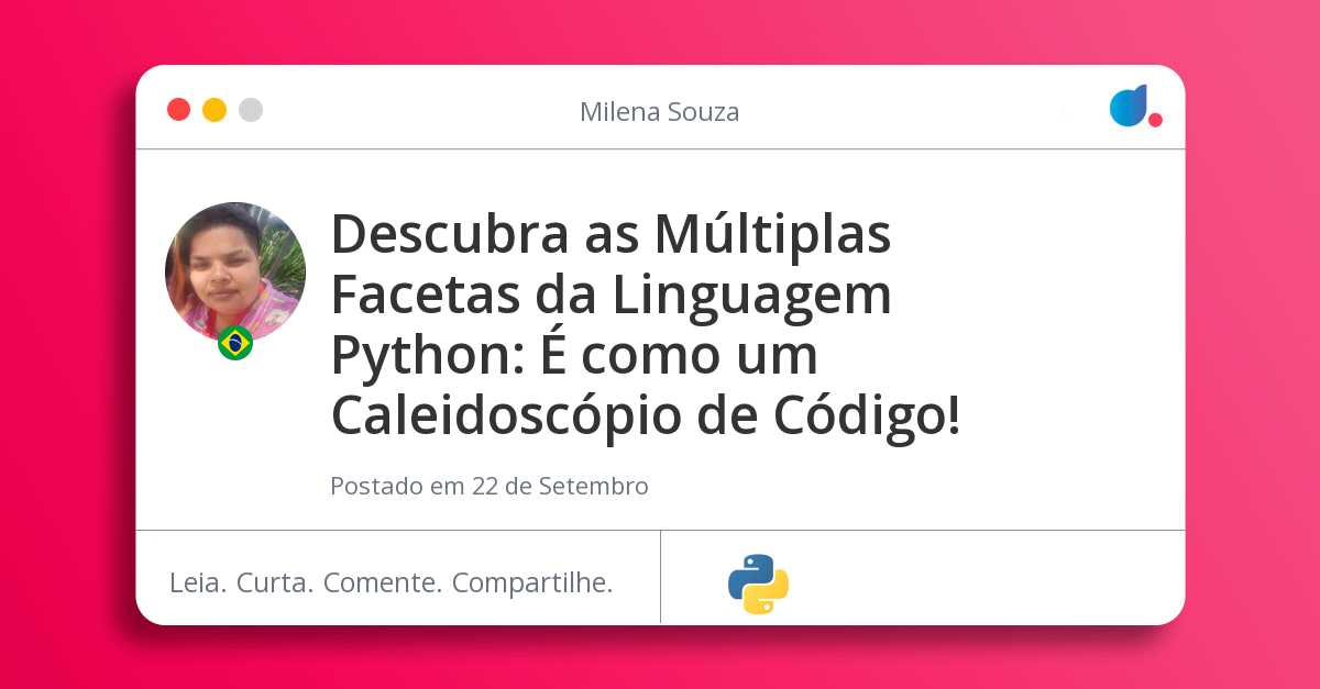Descubra as Múltiplas Facetas da Linguagem Python: É como um ...