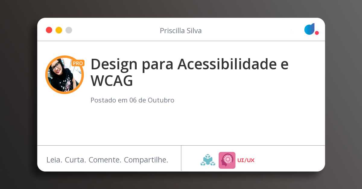 Design para Acessibilidade e WCAG