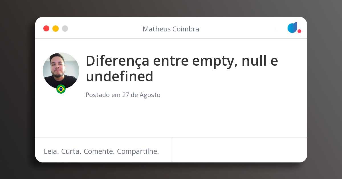 Diferen a entre empty null e undefined