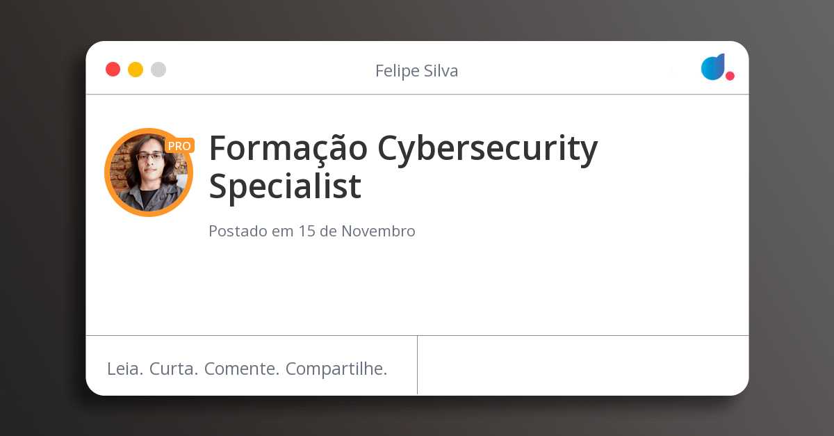 Formação Cybersecurity Specialist
