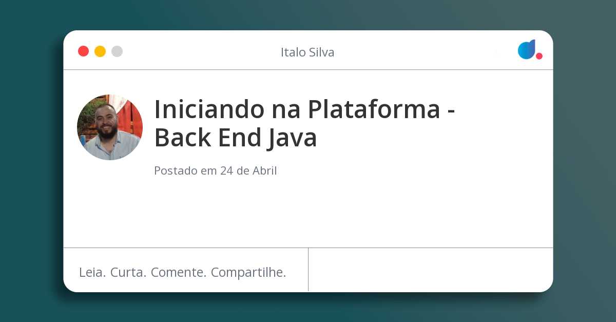 Iniciando na Plataforma - Back End Java