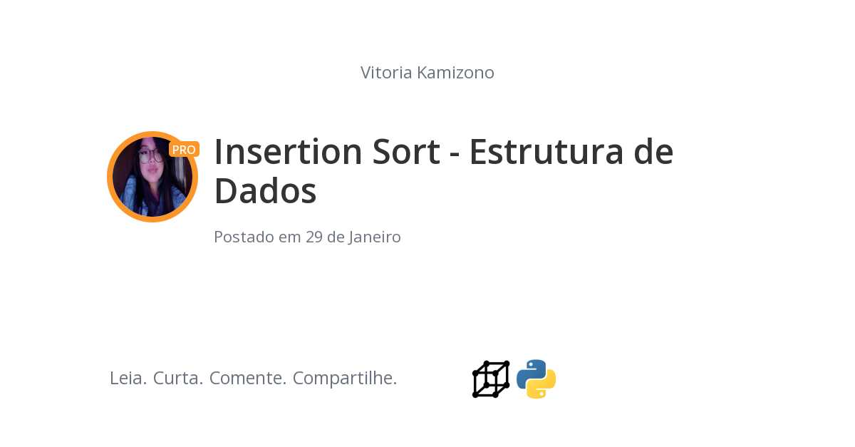 Insertion Sort - Estrutura de Dados