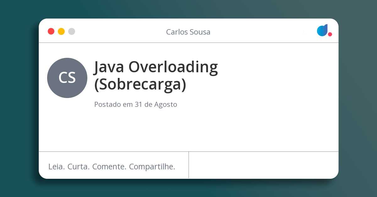 Java Overloading (Sobrecarga)
