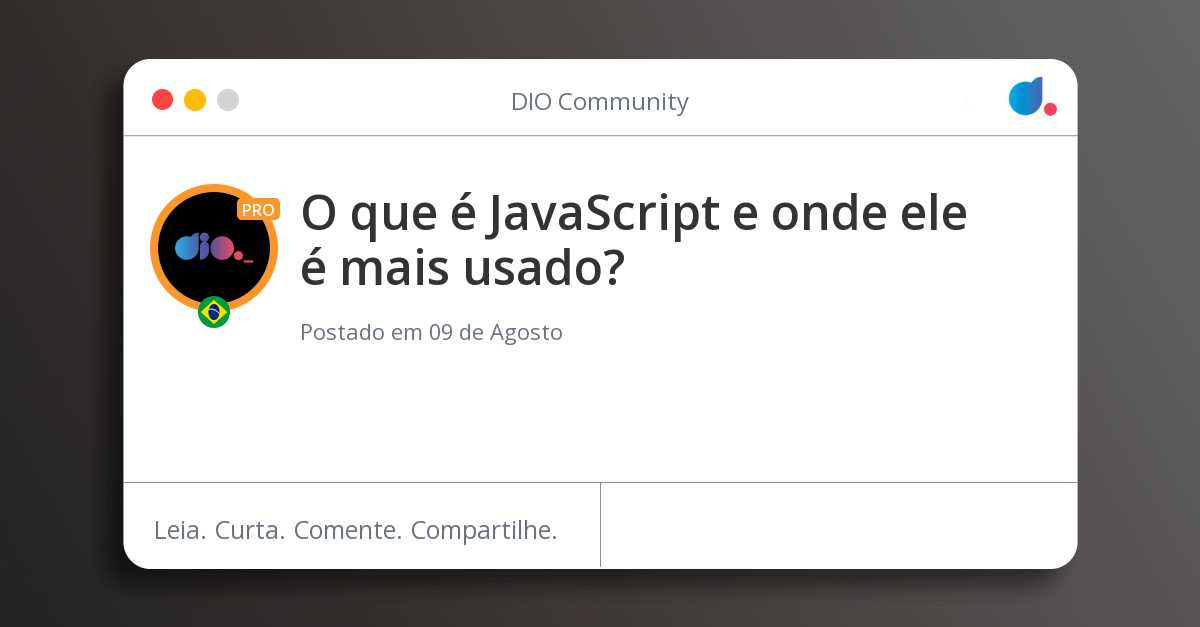 O que é JavaScript e onde ele é mais usado?