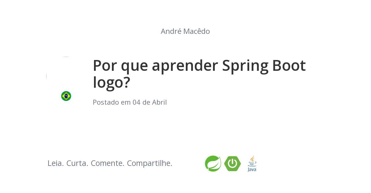Por que aprender Spring Boot logo?