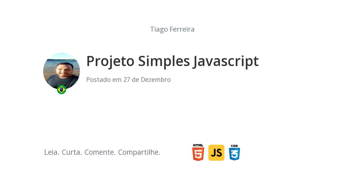 Projeto Simples Javascript