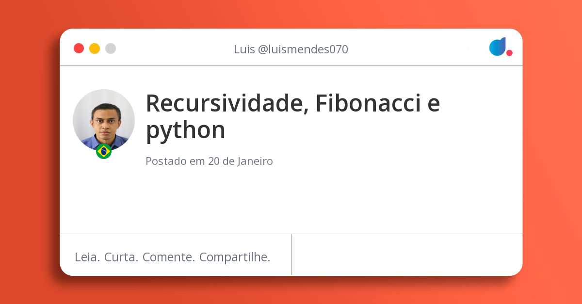 Recursividade, Fibonacci e python