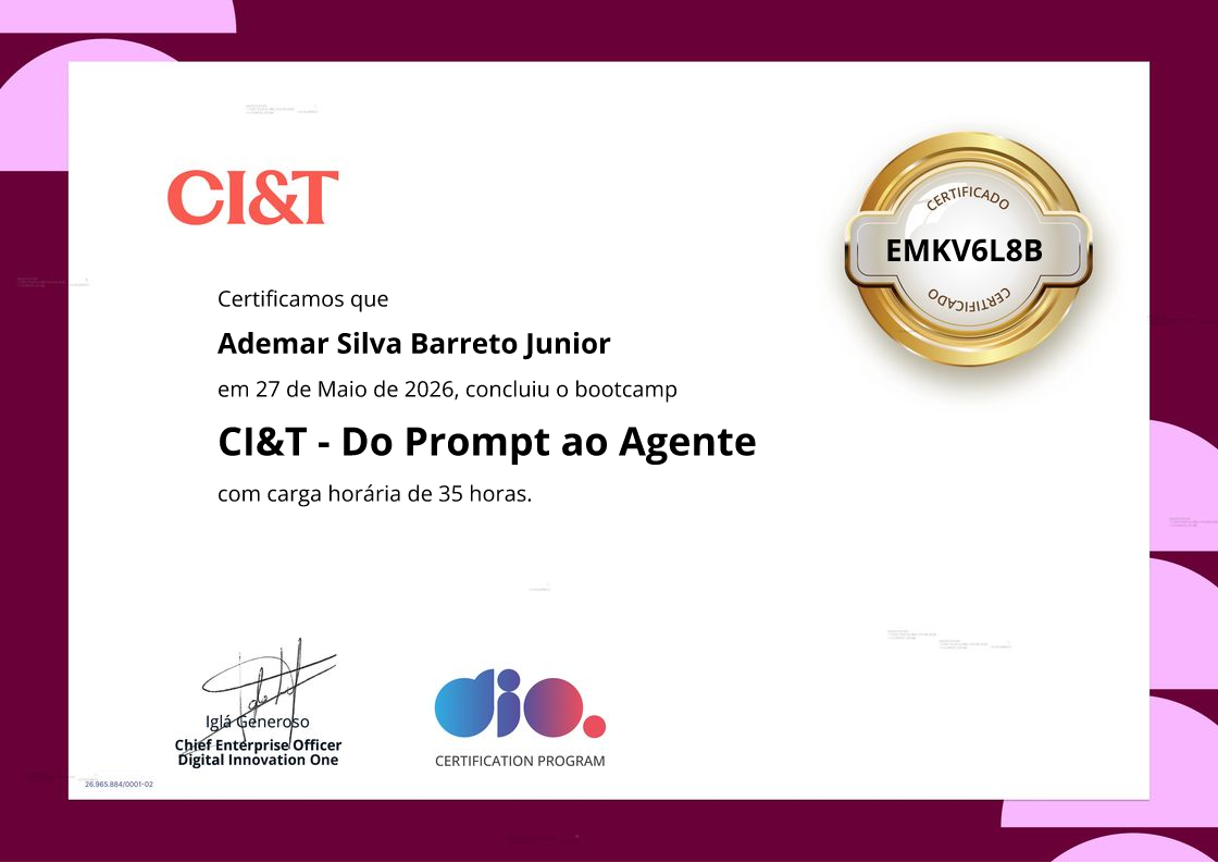 certificate of CI&T - Do Prompt ao Agente