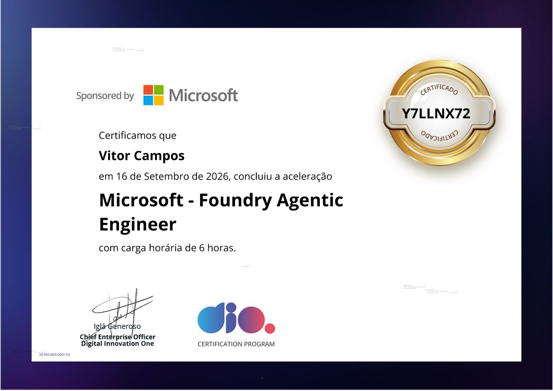 certificate of Microsoft - Foundry Agentic Engineer