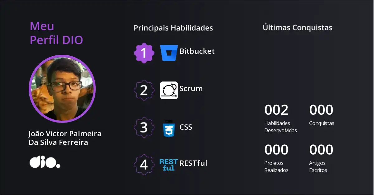 João Victor Palmeira Da Silva Ferreira — DIO Community Profile